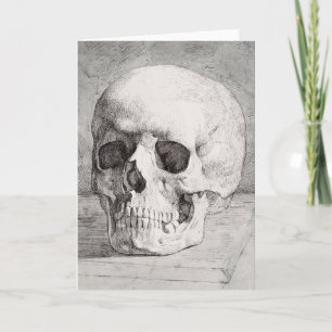 Graphic Skull Art: Minimalist & Bold Ink Design Card
