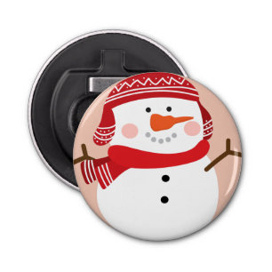 Graphic Snowman Bottle Opener