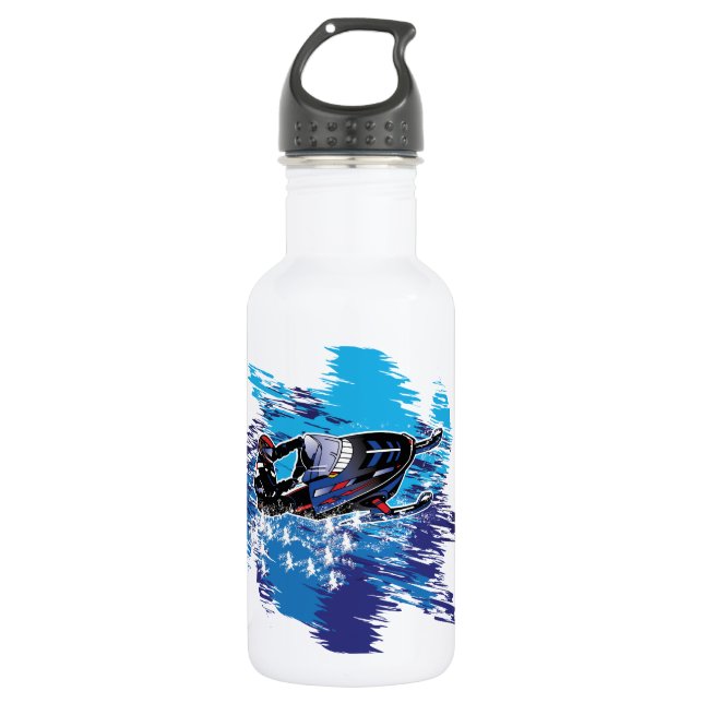 Graphic Snowmobiler 532 Ml Water Bottle (Front)