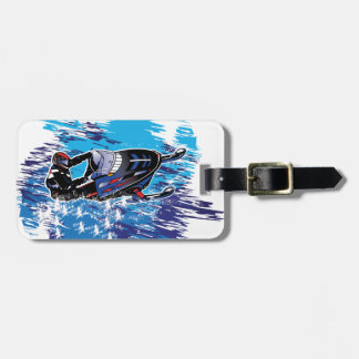 Graphic Snowmobiler Luggage Tag