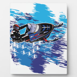 Graphic Snowmobiler Plaque