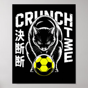 Graphic Soccer Cat - Motivational Wall Art