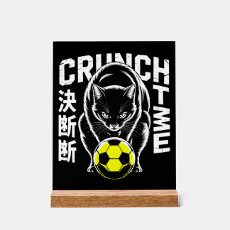 Graphic Soccer Cat - Motivational Wall Art Acrylic Sign