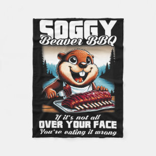 Graphic Soggy Beavers Awesome Animals Outfits For Fleece Blanket