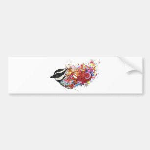 Graphic Sparrow Bumper Sticker