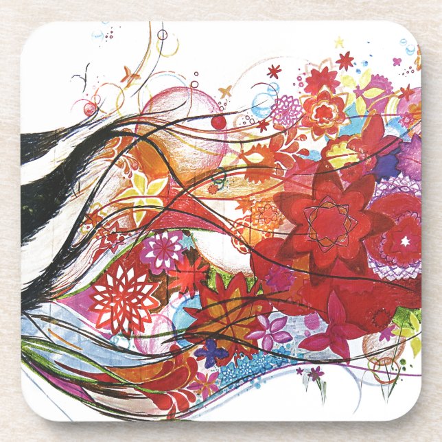 Graphic Sparrow Coaster (Front)