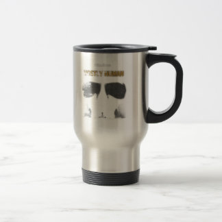 Graphic Stencil: Mostly Human Travel Mug