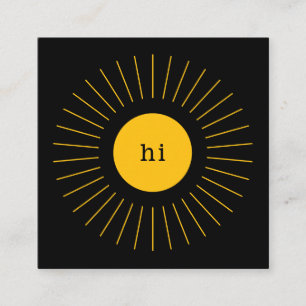 Graphic Sun Hello Dating Business Cards