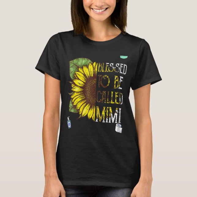 Graphic Sunflowers  Blessed To Be Called Mum And M T-Shirt (Front)