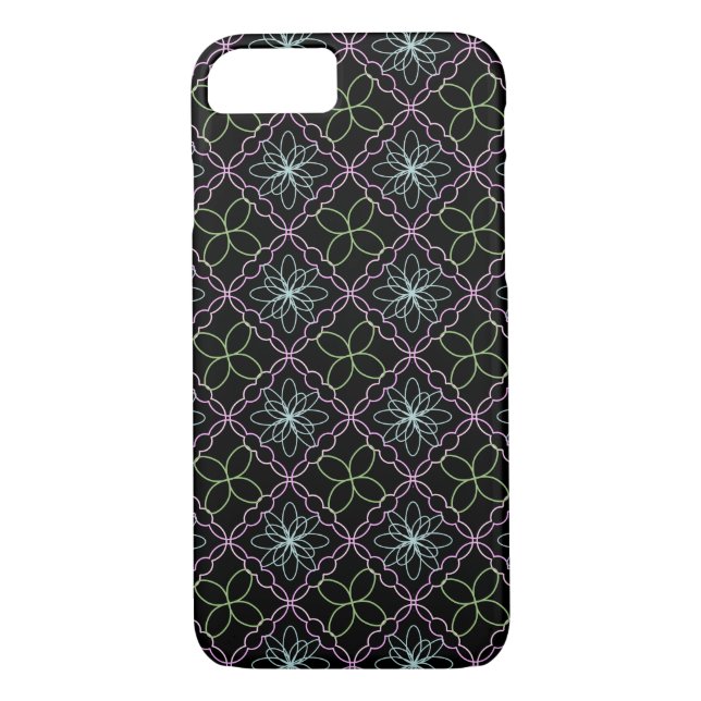 graphic swirly flower pattern Case-Mate iPhone case (Back)
