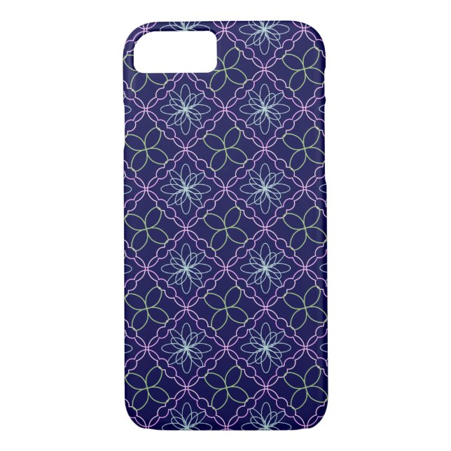 graphic swirly flower pattern Case-Mate iPhone case (Back)
