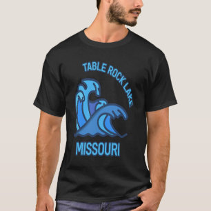 Graphic Table Rock Lake Missouri Pocket Wave Souve T-Shirt
