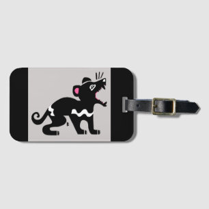 Graphic Tasmanian DEVIL - Wildlife - Black Luggage Tag