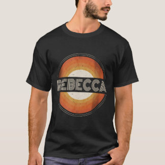 Graphic Tee First Name Rebecca Retro Personalised
