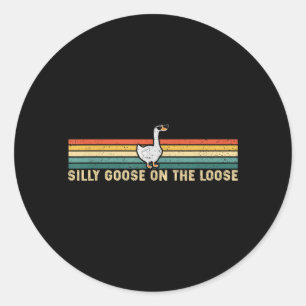 Graphic Tees Men Funny Shirts for Men Silly Goose Classic Round Sticker