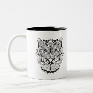 Graphic Tiger Two-Tone Coffee Mug