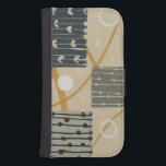 Graphic Tiles Samsung S4 Wallet Case<br><div class="desc">© Wild Apple Portfolio / Wild Apple.  An abstract image featuring graphic tiles. The tiles have different geometric patterns in the image.</div>