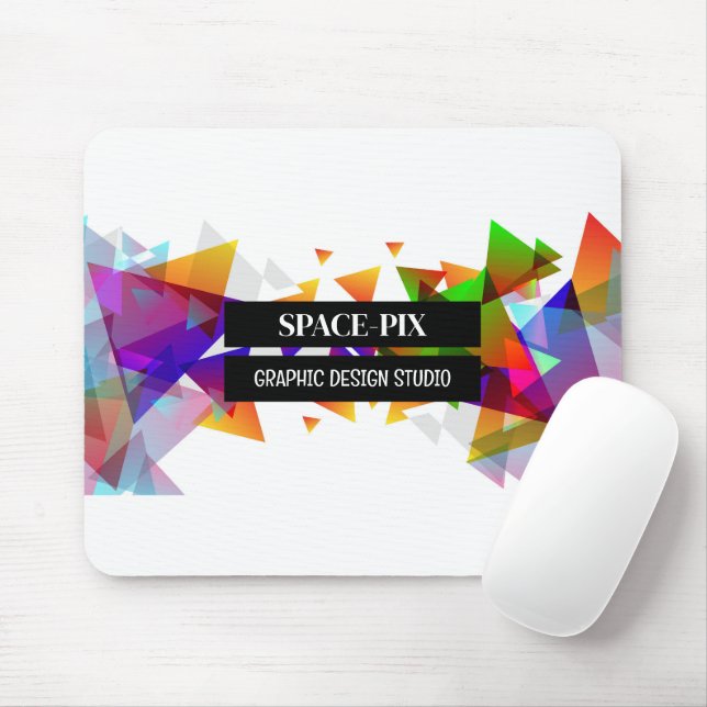 Graphic Triangle Design, Graphic Designer Mouse Mat (With Mouse)