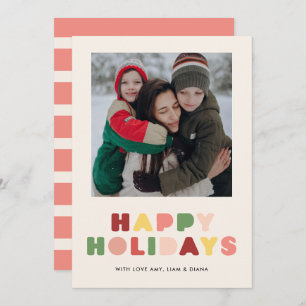 Graphic Type Photo Holiday Card