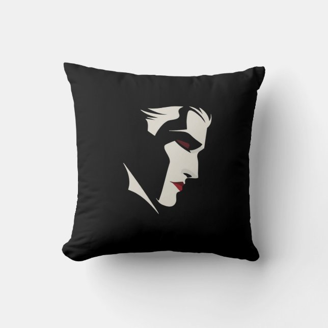 Graphic Vampire illustration Cushion (Front)