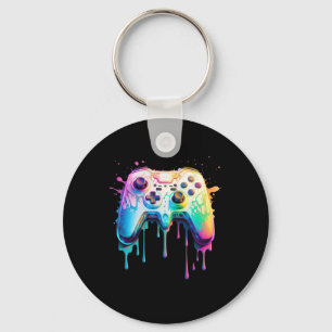 Graphic Video Game - Colourful Video Game Lover 1 Key Ring
