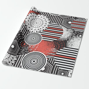 Graphic vintage and illustration with abstract ele wrapping paper