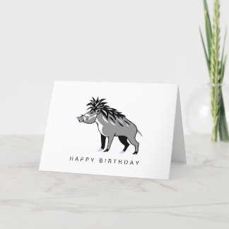 Graphic - Warty PIG - Warthog - Wildlife - Card