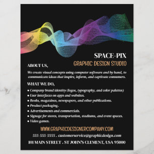 Graphic Wave Design, Graphic Designer Advertising Flyer