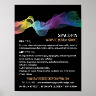 Graphic Wave Design, Graphic Designer Advertising Poster