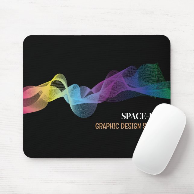 Graphic Wave Design, Graphic Designer Mouse Mat (With Mouse)