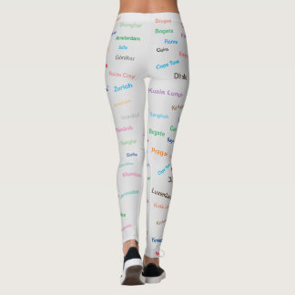 Graphic World city’s on light grey Leggings