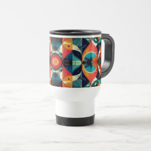 Graphical Abstraction White Travel-Commuter Mug