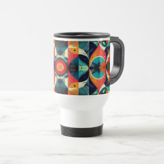 Graphical Abstraction White Travel-Commuter Mug
