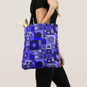 Graphical blue colourful love for modern women tote bag