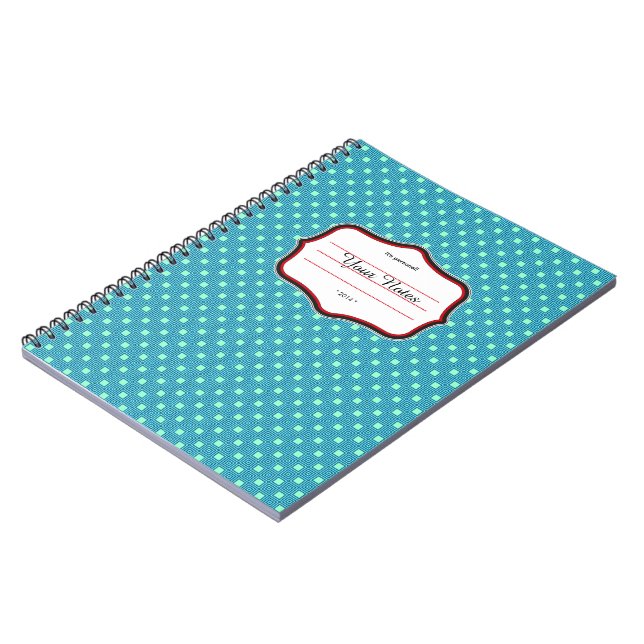Graphical Blue White Notebook (Left Side)