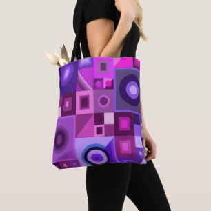 Graphical colourful love for shopping tote bag