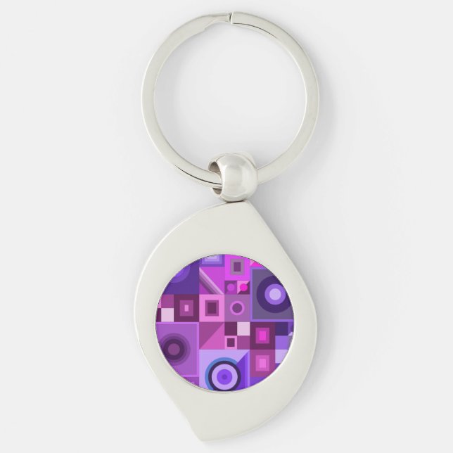 Graphical colourful love mum dad daughter son boss key ring (Front)