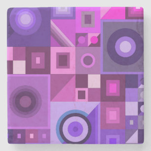 Graphical colourful love mum dad daughter son boss stone coaster