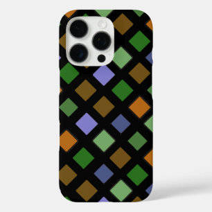 Graphical Diagonal Geometric Tiles on any Colour iPhone 16 Pro Case