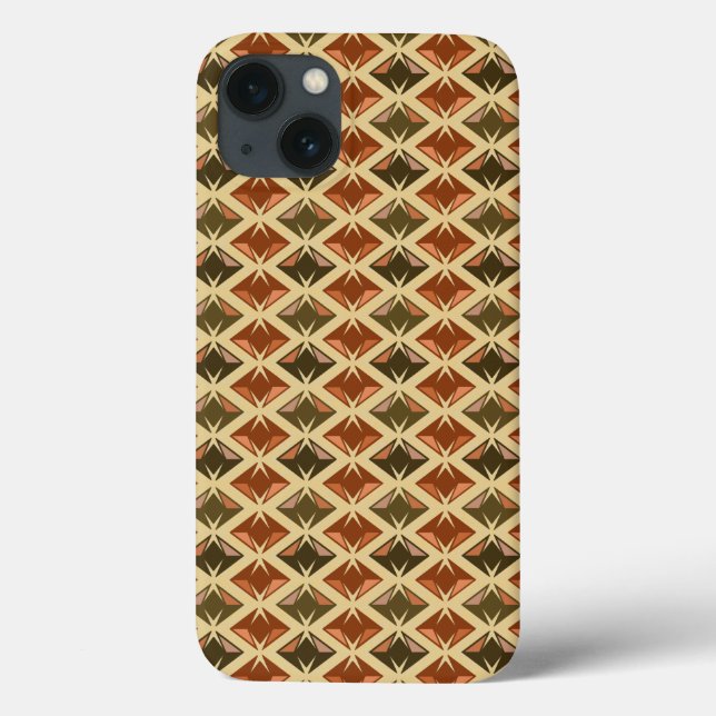 Graphical Diamonds Pattern Red on any Colour Case-Mate iPhone Case (Back)