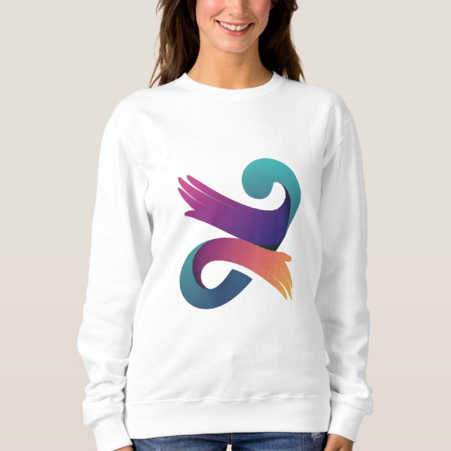 Graphical Hand Women's Basic Sweatshirt (Front)