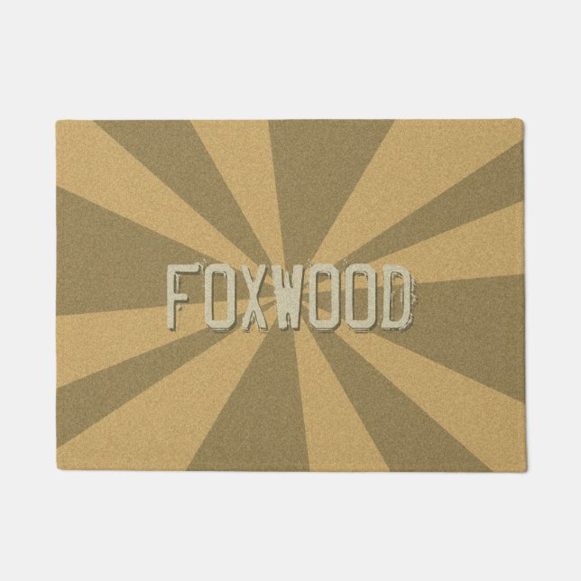 Graphical Rays Customisable any Colour any Name Doormat (Front)