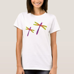 Graphically bedazzled dragonfly cross t-shirt