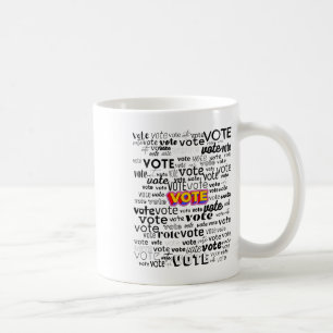 Graphics Encouraging Voting Men Women Vintage Stic Coffee Mug