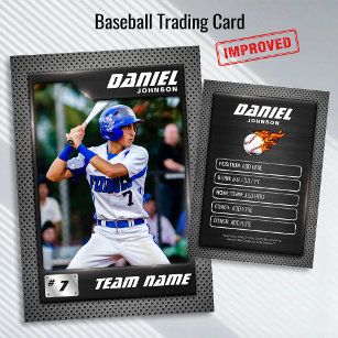 Graphite Baseball Trading Card, Baseball Player  Calling Card