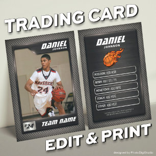 Graphite Basketball Trading Card, B-Baller Gifts Calling Card
