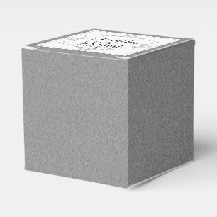 Graphite Grey and White Fil Posh Wedding Favour Bo Box