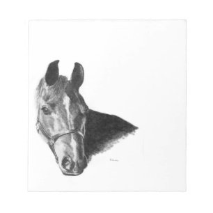 Graphite Horse Head Notepad