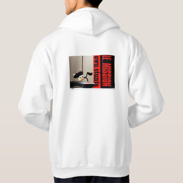 Grappical close up of "Mission Impossible" Fubby Hoodie (Back)