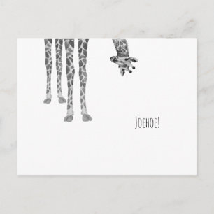 Grappical Joehoe Quote, Behavioral Story, Giraf Ca Postcard